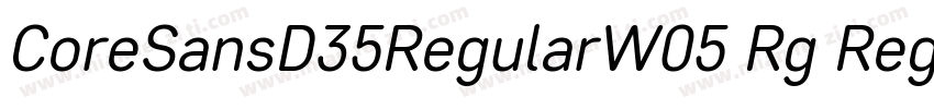 CoreSansD35RegularW05 Rg Regular字体转换